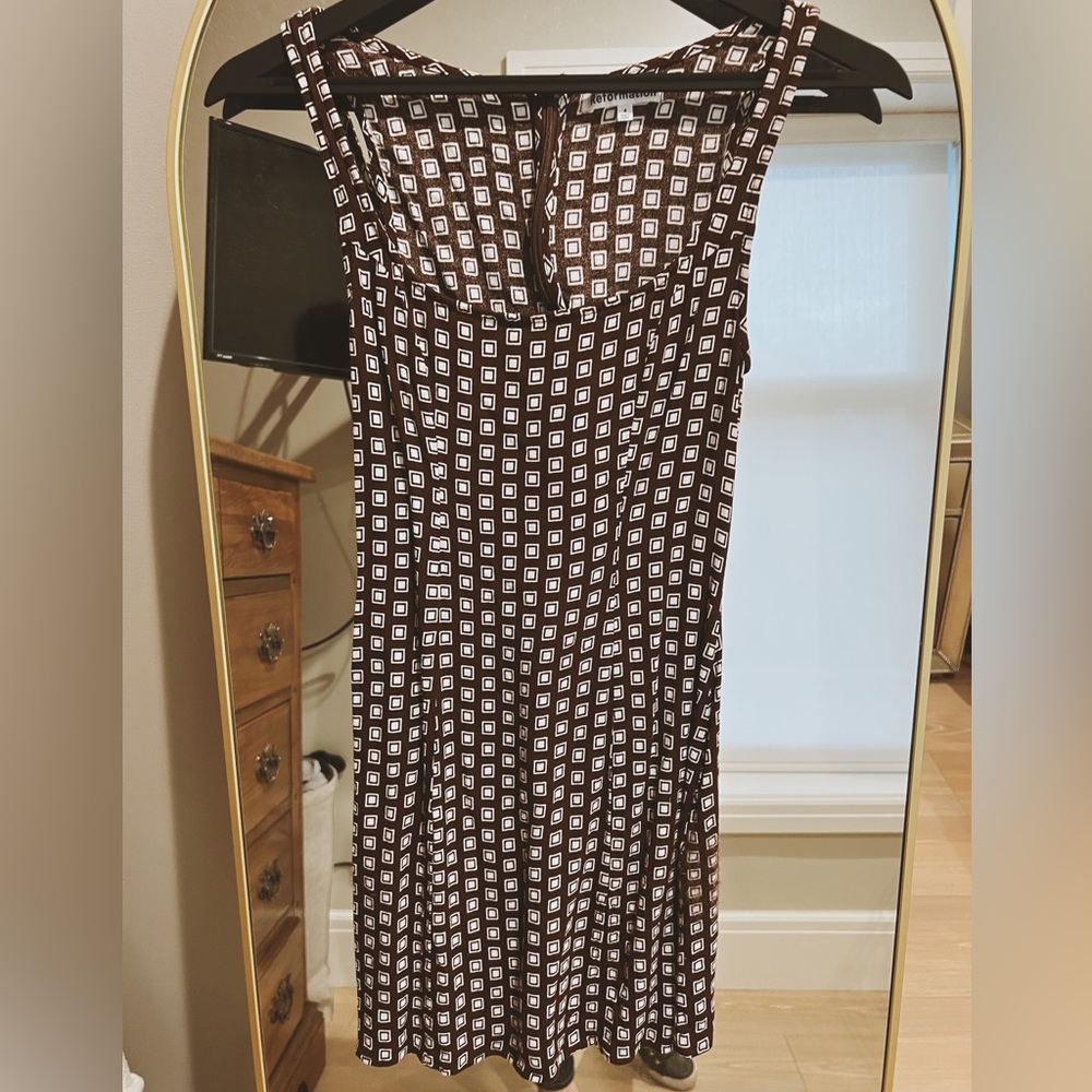 Reformation Noha Geo Print Mini Dress